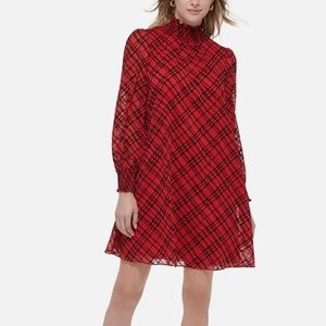 Tommy Hilfiger plaid mini shift dress